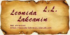 Leonida Lakčanin vizit kartica